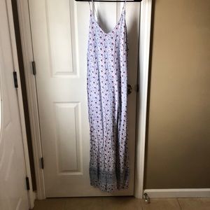 Cross back flowing long dress